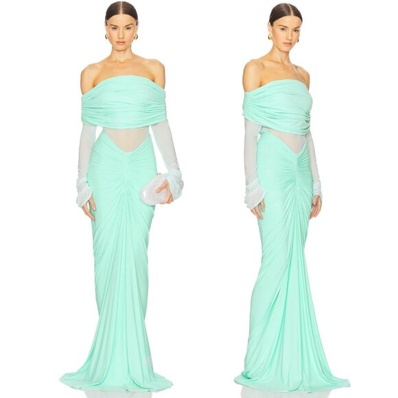 NEW Deme by Gabriella x REVOLVE Jolene Gown in Mint Green Formal Maxi Dress XS - Picture 2 of 2
